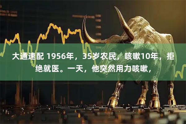 大通速配 1956年,35岁农民,咳嗽10年,拒绝就医。一天,他突然用力咳嗽,