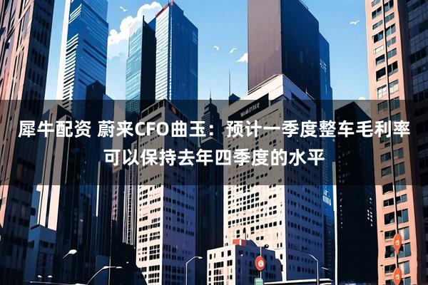 犀牛配资 蔚来CFO曲玉：预计一季度整车毛利率可以保持去年四季度的水平