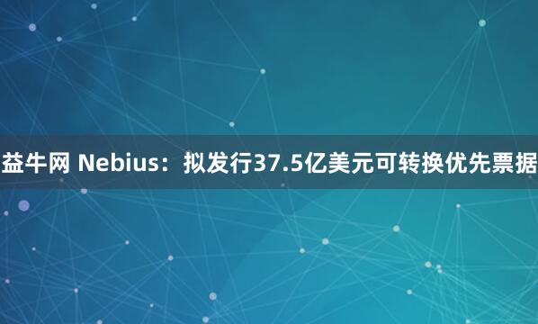 益牛网 Nebius：拟发行37.5亿美元可转换优先票据
