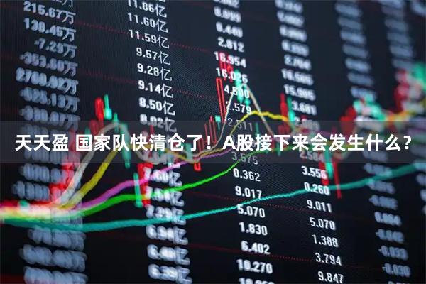 天天盈 国家队快清仓了！A股接下来会发生什么？